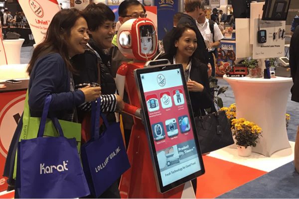 Event robot with customers